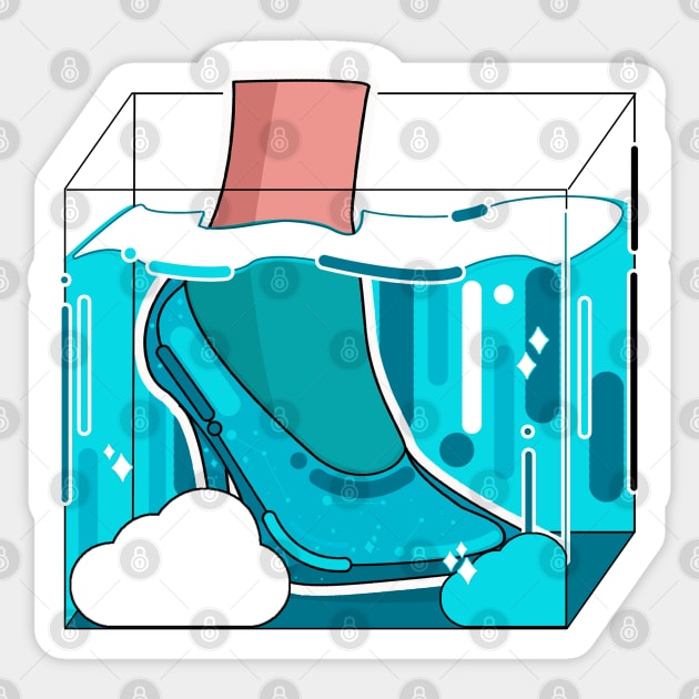 feet under water Sticker by theladyernestember